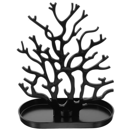 OULII Black Vertical Earring Holder Tree Jewelry Stand for Bathroom and Bedroom Display Organizer