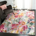 thumbnail image 2 of SAFAVIEH Lillian Beryl Abstract Area Rug, Grey/Pink, 6'7" x 6'7" Square, 2 of 7