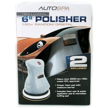 Auto Spa 6" Random Orbital Car Surface Polisher with Bonus Bonnets