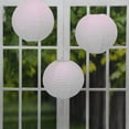 thumbnail image 2 of LumaBase Round Paper Lanterns - Set of 5 (White), 2 of 5