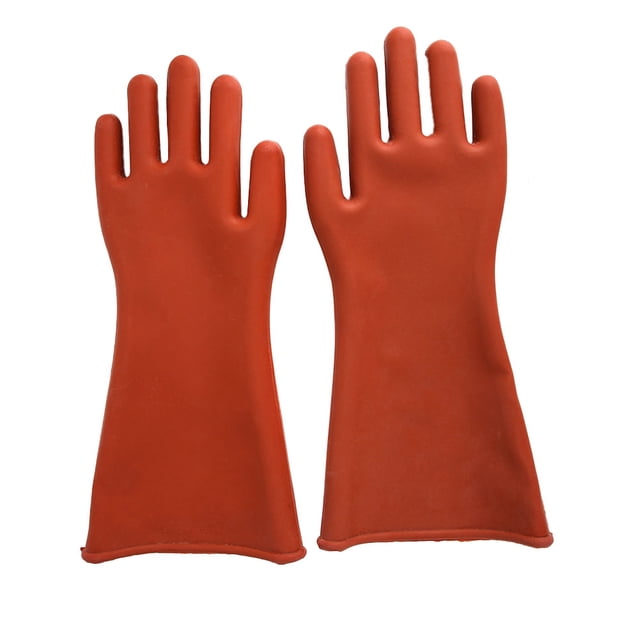 Guantes de goma aislantes de seguridad de alto voltaje de 12 kV para trabajos eléctricos