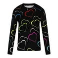 thumbnail image 5 of Stamzod Men Clothes Clearance Men's T Shirts Long Sleeve Color Heart Print Pullover Plus Size Men's Shirts Graphic, 5 of 5