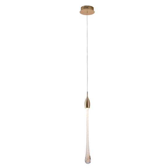 Bethel International LED Pendant Gold Aluminum & Glass