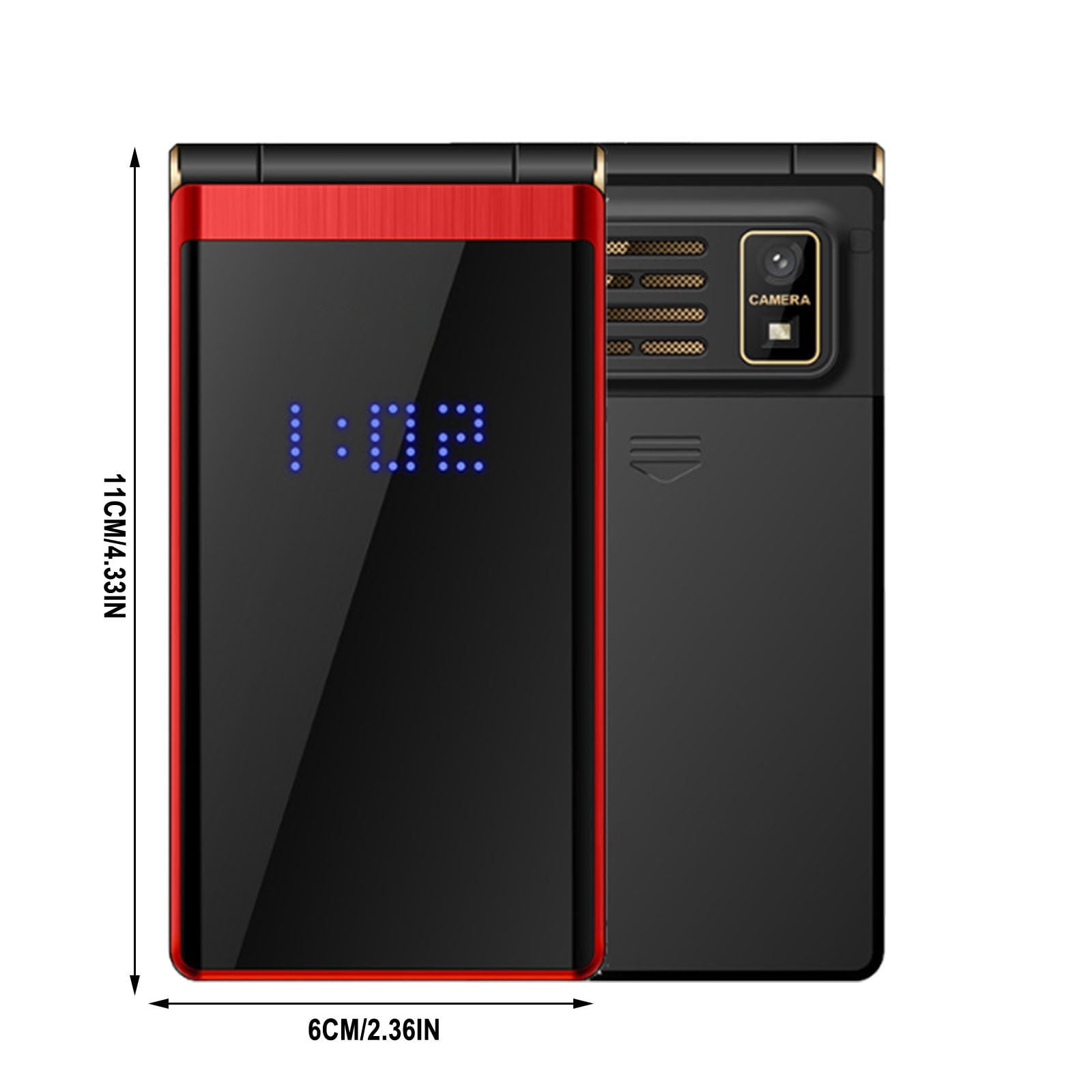 Hmsavn Big Screen Phones Flip Phones Long Standby Multi-Language Phones Electronics