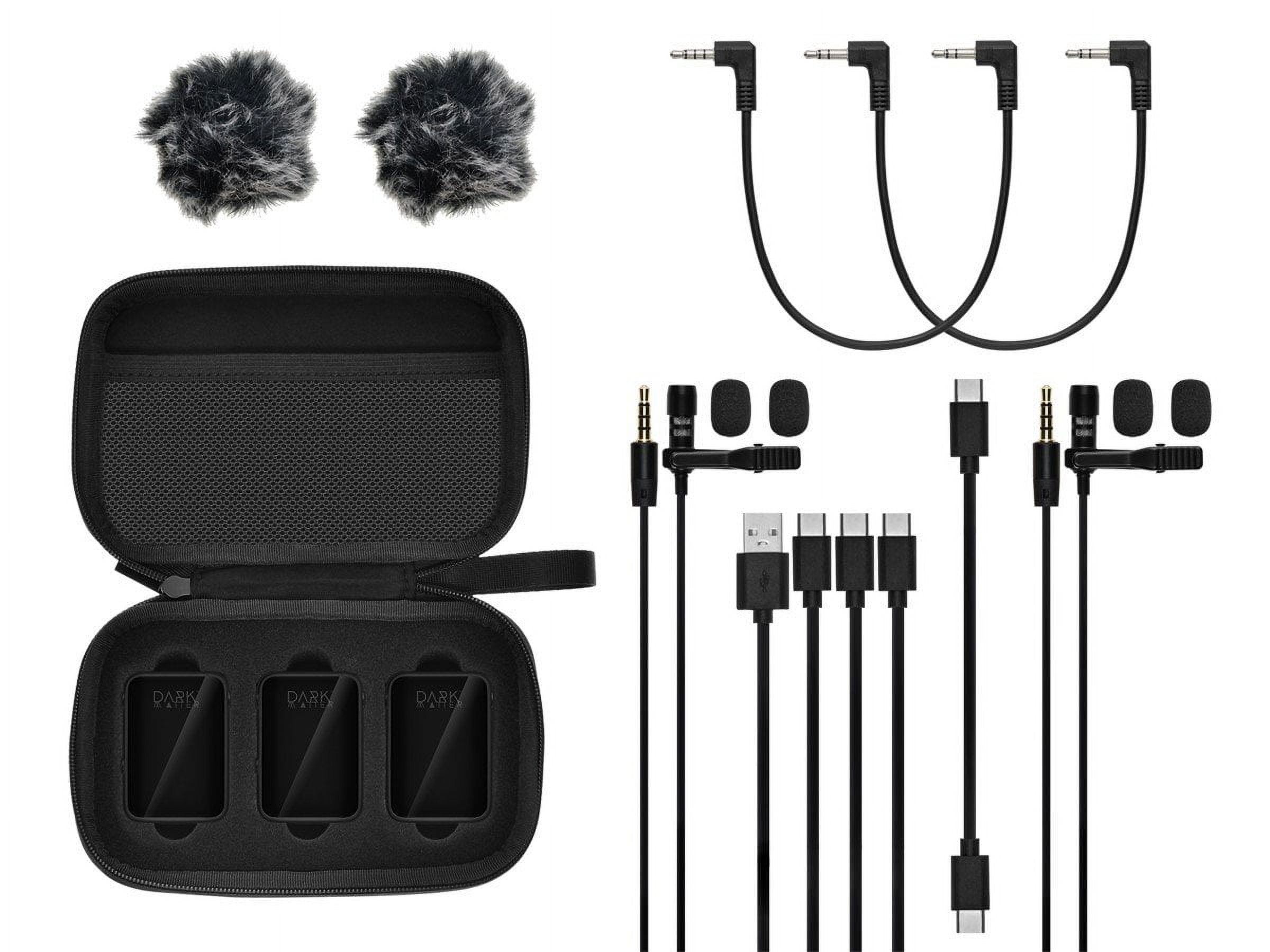 Monoprice 2.4GHz Digital Wireless Lavalier Streaming Microphone Cordless Mic, Perfect For Video Recording, Youtube Vlogging, Interviews, Podcast, Live Streaming, Tiktok - Dark Matter