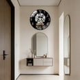 thumbnail image 3 of 15.75 Inch Golden Diamond-Edged Glass  Wall Clock,  Aa Battery Powered, Suitable for Living Room, Bedroom, Office Space (Battery Not Included), 40cm, 3 of 9