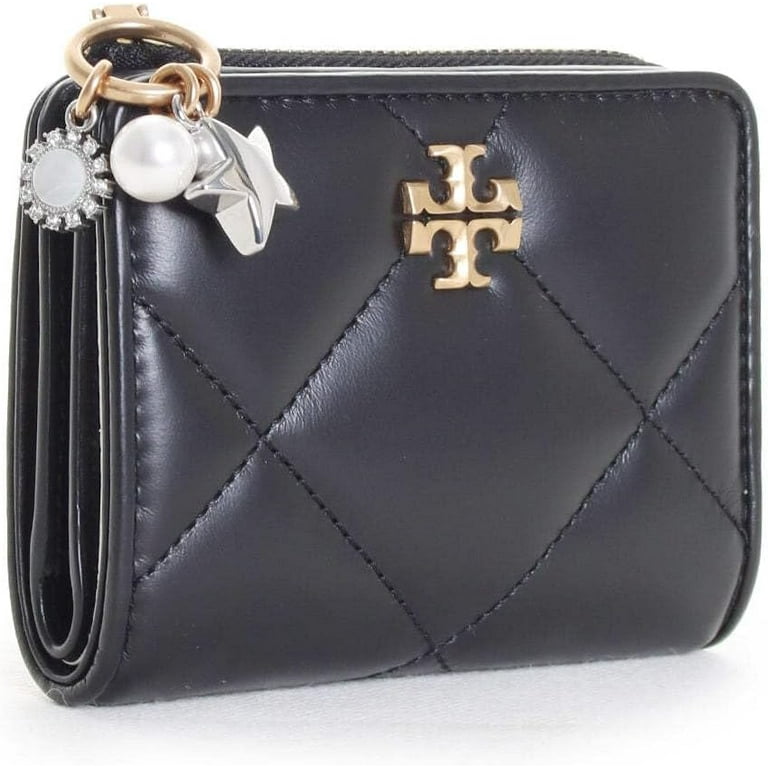 Tory Burch Women's Kira Charm Diamond Quilt Bi-Fold Wallet