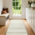 thumbnail image 5 of SONORO KATE 2'x6' Runner Rugs for Hallway, Machine Washable Geometric Stripe Non Slip Soft Indoor Area Carpet, Brown, 5 of 7