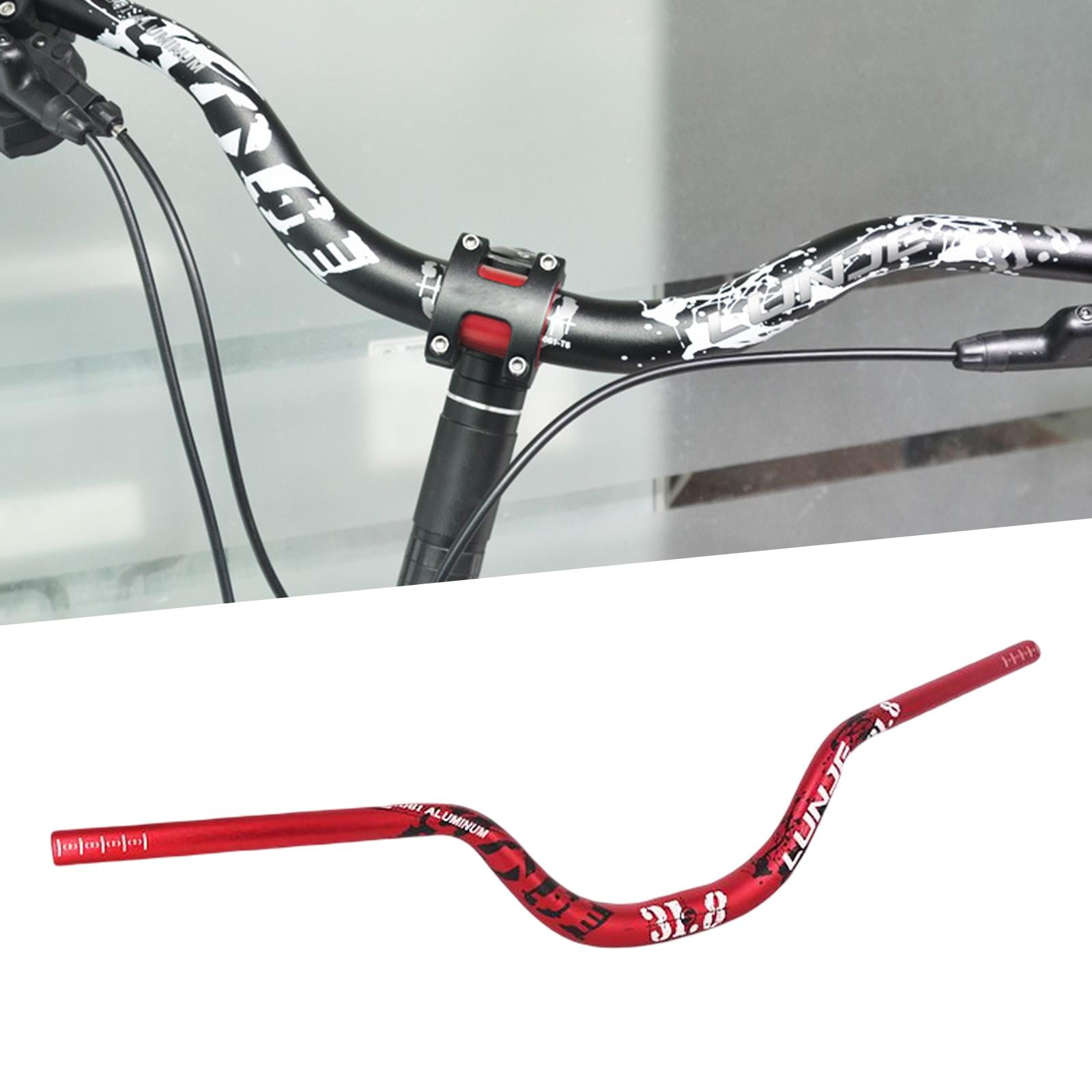 Bunblic Road Bike Handlebar Aluminium Alloy Down Hill 31.8mm Riser Handle Bar Bmx Cycling Handlebars Parts Replacement Fits 22.2mm Stems Red 780m