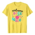 thumbnail image 4 of LEKDFST Happy First Day of School Shirts for Boys Girls Pre Kindergarten 1st 2nd 3rd Grade Back to School T-Shirt Unisex Kids Tee Top Yellow 8-9 Years, 4 of 4
