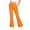 Orange, variant on YaEYa Girls School Uniform Pant Striped Slim Fit Bell Bottom Trousers Fitted Flare Leg Pants High Waist With Side Pocket Button Fly Trouser Preppy Outfit (Blue,7-8 Years)