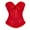 Red, variant on Womens Vintage Floral Brocade Satin Underbust Corset Clincher Cinchers Black S