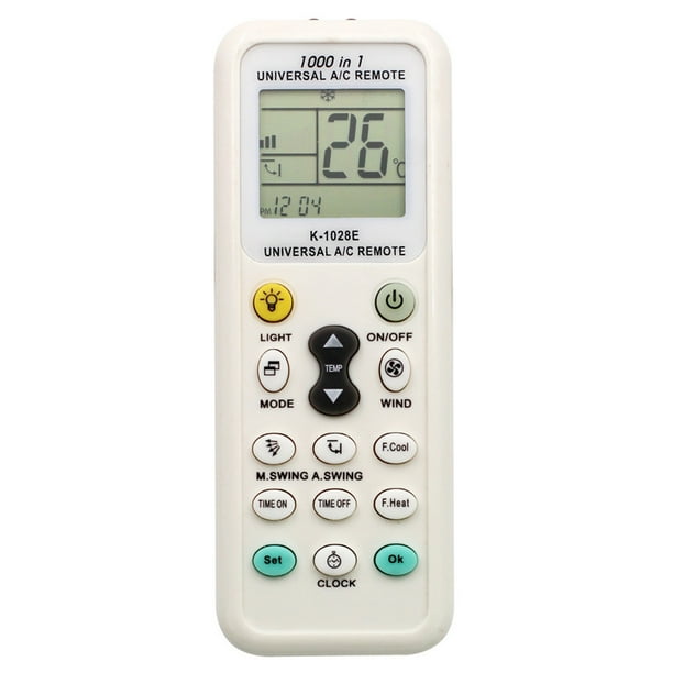 Universal remote control for clearance air conditioner