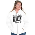 thumbnail image 3 of Dont Even Think About It Attitude Womens Plus Size Graphic Zipper Hoodie Brisco Brands 4X, 3 of 5