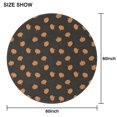 thumbnail image 6 of Black Fall Pumpkin Pattern Round Tablecloth 60" X 60",Wrinkle Wipeable Table Cloth for Kitchen Dining Room Picnic Patio Party, 6 of 6