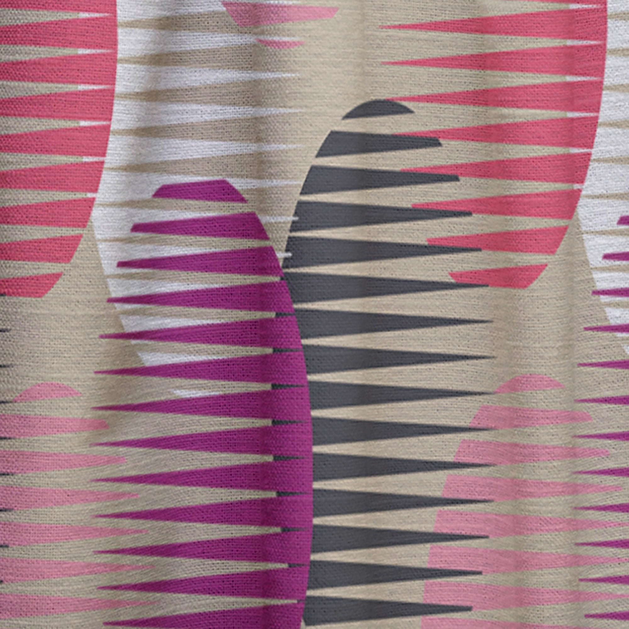 Designart 'Circular Retro Pattern VIII' Mid-Century Modern Curtain Panel