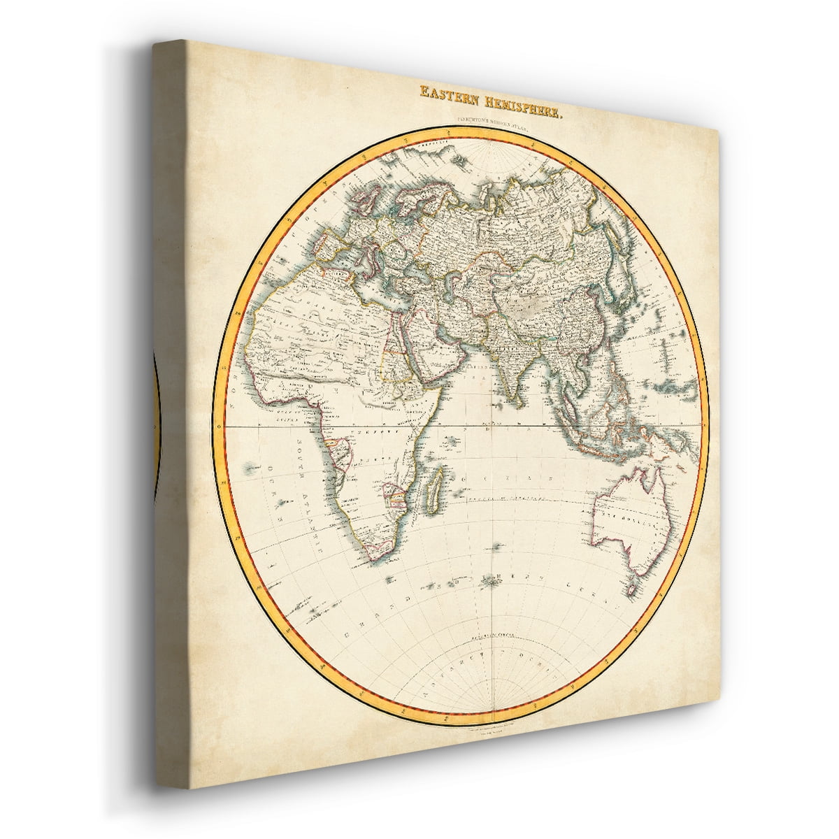 Wexford Home 1812 Eastern Hemisphere-Premium Gallery Wrapped Canvas, 40" x 40" - Ready to Hang
