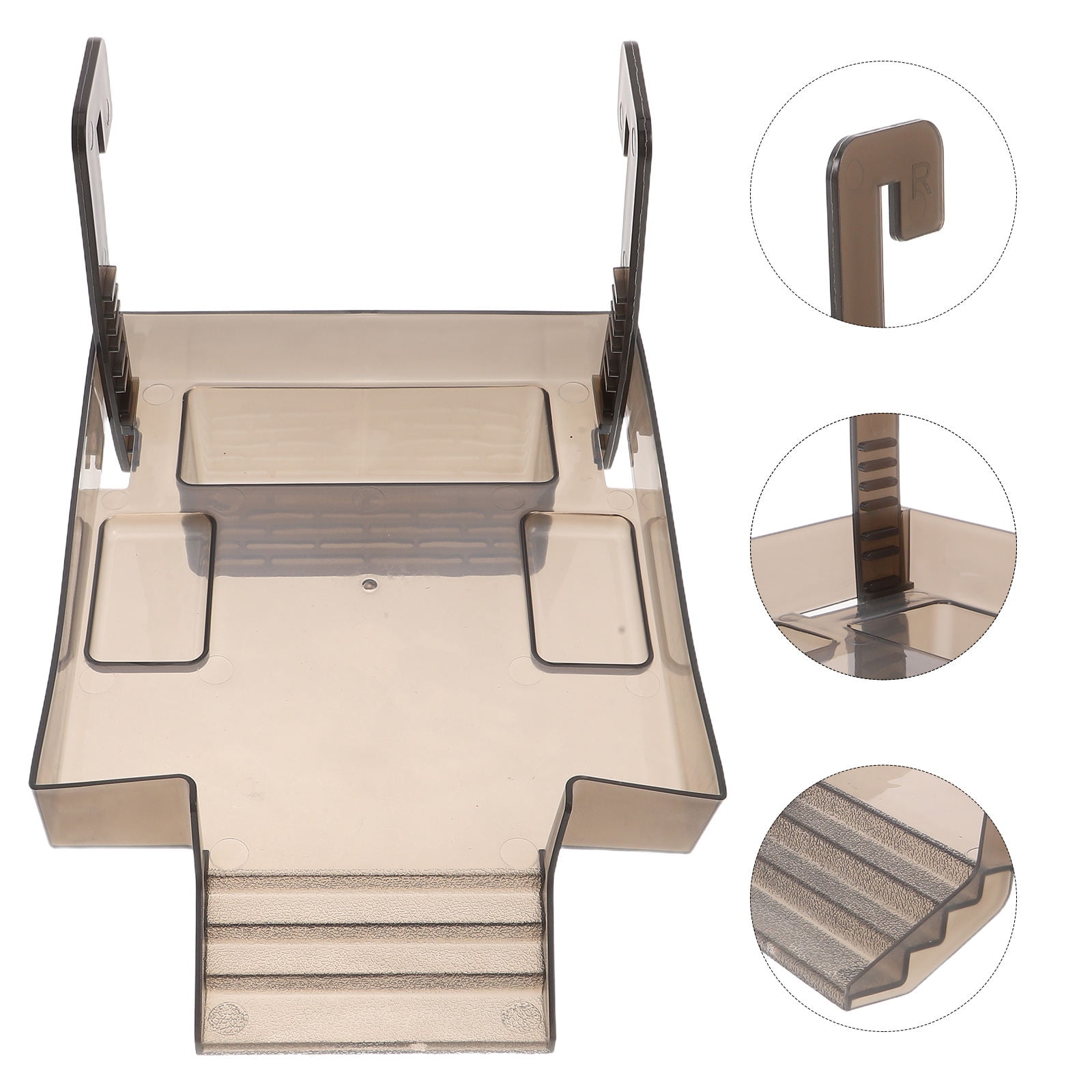 NIAIZEK Durable Black Plastic Turtle Basking Platform with Spacious Sunbathing Area