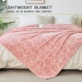 thumbnail image 3 of Exclusivo Mezcla Twin Size Fleece Blanket for Bed, Leaves Pattern Super Soft and Cozy Blankets, Plush Fuzzy Lightweight, Pink, 60"x80", 3 of 6