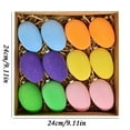 thumbnail image 3 of LADIGASU 12Pcs Easter Eggs Set Flocked Eggs Flocked Holiday Decoration Plastic Eggs 6Cm Liquidación Ventas Hoy Ofertas Prime 12X Huevos En Bandada, 3 of 7