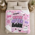 thumbnail image 5 of Cute After Dark Ghosts on Pink, Playful Pastel Goth Style for Halloween Lovers, Cozy Spooky Bow Scene, Flannel Blanket for Bedroom and Game Room, Halloween Gift and Fun Home Decor, 5 of 9