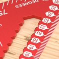 thumbnail image 6 of Triangle Ruler with Positioning Pin, Woodworking Multi Angle Ruler , High- Right Angle Scribe Marking Ruler 12inch Red, 6 of 8