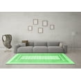 thumbnail image 3 of Ahgly Company Indoor Round Southwestern Emerald Green Country Area Rugs, 5' Round, 3 of 4