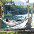 thumbnail image 2 of FDW Hammock with Heavy Duty Steel Stand Double and Carrying Case,for Yards Beaches Parks Balconies,Blue and White, 2 of 7