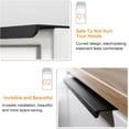 thumbnail image 3 of Finger Edge Pull, 8pcs Concealed Handle Modern Style Drawer Handle,Aluminum Alloy Invisible Handle Wardrobe Handle for Cabinet Hardware Drawer(Black,150mm), 3 of 5