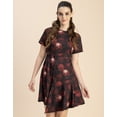 thumbnail image 2 of Moomaya Short Sleeve Asymmetric Printed Dress - Women's Trendy Casual Dress, 2 of 9