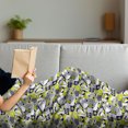 thumbnail image 3 of Abstract Soft Flannel Fleece Throw Blanket, Contemporary Mosaic Pattern with Vibrant Color Scheme, Cozy Plush for Indoor and Outdoor Use, 50" x 70", Yellow Green, by Ambesonne, 3 of 5