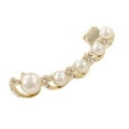 thumbnail image 2 of 1Pc Women Rhinestone Faux Pearl Ear Clip Cuff Earring for Left Ear,Golden, 2 of 8
