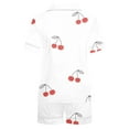 thumbnail image 4 of Qiopertar Liquidation à Moins de 5$ Blouse Décontractée Imprimée Col Rabattu Manches Courtes Mode Short Ensemble Pyjama Grandes Économies de Vacances!, 4 of 5