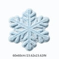thumbnail image 3 of KKOUHVY Christmas Snowflake Shaped Floor Mat, Soft Fluffy Blue Area Rug for Bedroom Living Room Fireplace, Winter Holiday Christmas Home Decoratons, 3 of 7
