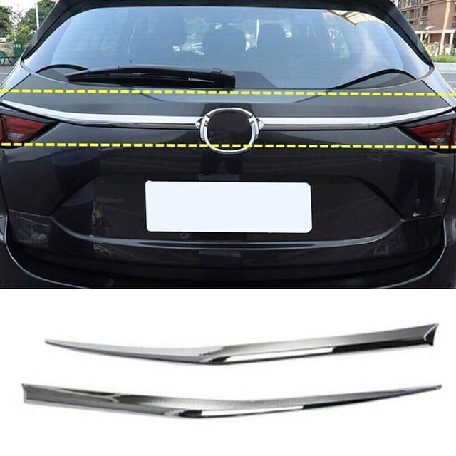 Suitable for Mazda CX-5 CX5 2017-21 Chrome Car Rear Door Trunk Cover Tailgate Strip Decoration 2P-