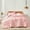 Pink, variant on Davulos Full Comforter Set 7 Piece,Grid Pinch Pleat Bed in a Bag for All Season,Lightweight Fluffy Complete Bed Set with Comforter, Sheets, Pillowcases & Sham