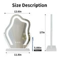 thumbnail image 6 of Odernirror Vanity Makeup Mirror with Lights Metal Tabletop HD Glass Mirror 13"x17",White, 6 of 7