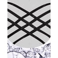 thumbnail image 3 of Tankini de Talla Grande con Volantes con Estampado de Esqueleto Rosegal Leggings de talla grande, 3 of 5