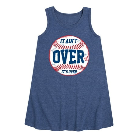 

Instant Message - It Ain t Over Baseball - Girls Aline Dress