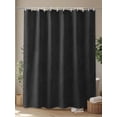 thumbnail image 4 of Fsddascl Solid Black Shower Curtain Set - 54" x 78" Washable Bathtub Curtain with 12 Hooks, Retro Minimalism Abstract Denim Texture Waterproof Fabric Stall Shower Curtains for Bathroom/Bathtub, 4 of 6