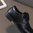thumbnail image 3 of Toddler Boys Lace Up Dress Shoes Kids Oxford Shoes Lightweight Leather Slip On Wedding School Flats Shoes, 3 of 7