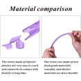 thumbnail image 3 of wileqep 30 Pack Reusable Hard Plastic Straws With Cleaning Brush Rainbow Colors5-6 Colors, 3 of 5