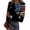 Black, variant on 250 Anniversary United States Shirt Long Sleeve Flag Print T-Shirt Crew Neck Knit Slim Tee Patriotic Celebration for Women,Navy(XXXL)