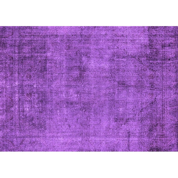 Ahgly Company Indoor Rectangle Oriental Purple Industrial Area Rugs, 8' x 12'