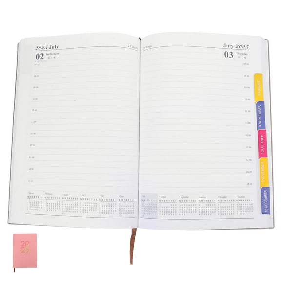 FRCOLOR Portable Notebook Daily Planner Study School from Office Student Pink