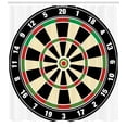 thumbnail image 3 of Ambesonne Sports Shower Curtain, Dart Board Lifestyle, 69"Wx75"L, Vermilion Green Black, 3 of 3