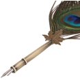 thumbnail image 3 of Antique Feather Ink Pen Set with 5 Replacement Metal Nibbs Calligraphy Writing Quill Pen for Wedding Sign In Creative Office Supplies, 3 of 6