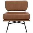 thumbnail image 2 of Safavieh Kermit Modern Fabric and Plywood Dining Side Chairs, Cognac/Black, 2 of 5