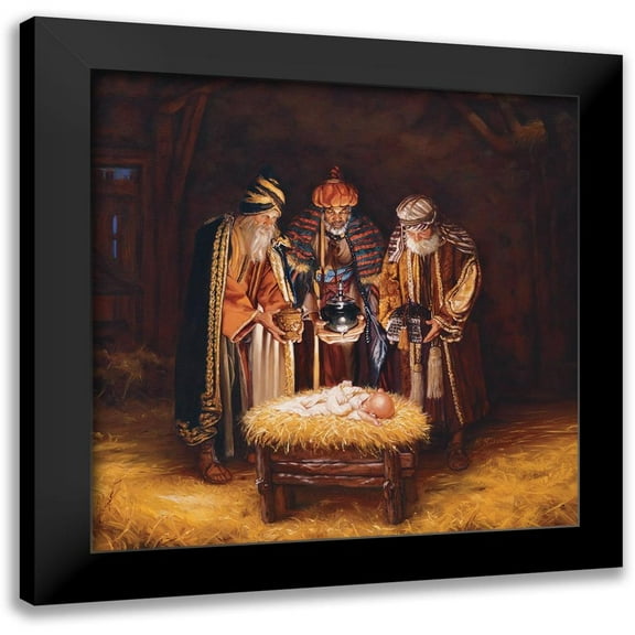 Missman, Mark 12x12 Black Modern Framed Museum Art Print Titled - Wisemen Still Seek Him