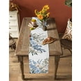 thumbnail image 5 of Table Runner Dresser Scarves 70 Inch Long,Watercolor Blossom Flower Plant Linen Dining Table Runners Garden Floral Leaves on White Tabletop Scarf for Wedding Holiday Party Kitchen, 5 of 9